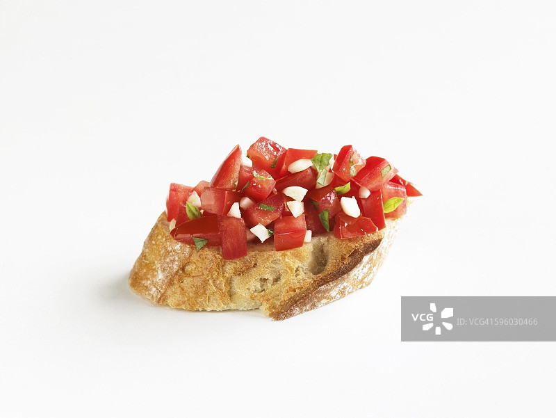 蒜香番茄烤面包图片素材