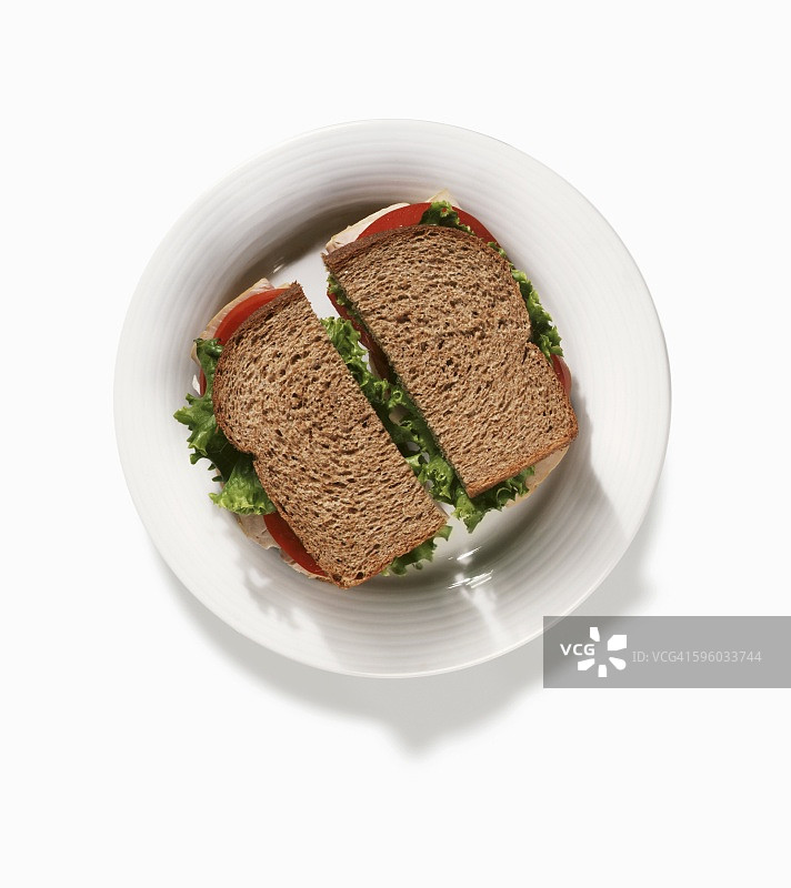 土耳其全麦面包生菜番茄三明治图片素材