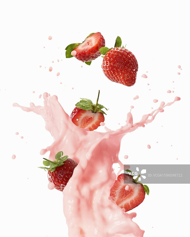 草莓奶昔图片素材
