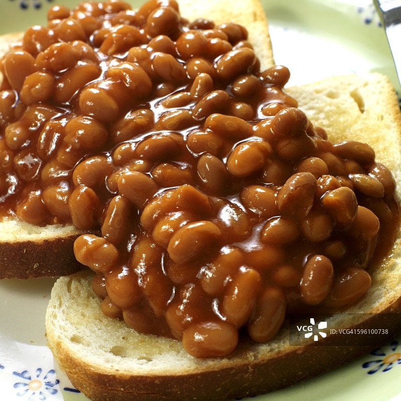 吐司烤豆图片素材