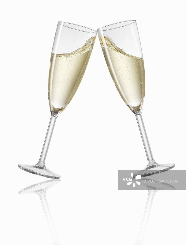 香槟酒杯碰撞图片素材
