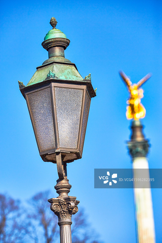 慕尼黑街灯图片素材