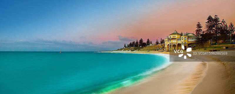 科特斯洛海滩日落图片素材