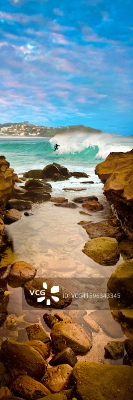 孤独的冲浪者图片素材