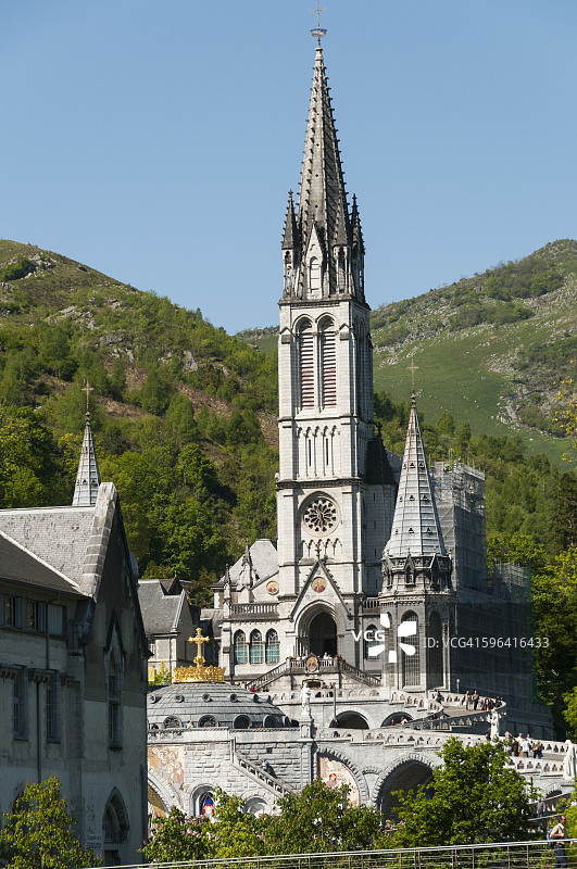 卢尔德圣母朝圣地图片素材