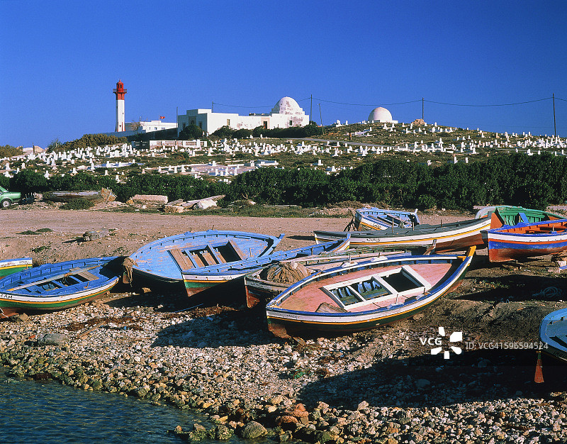 突尼斯比塞大老旧船坞图片素材
