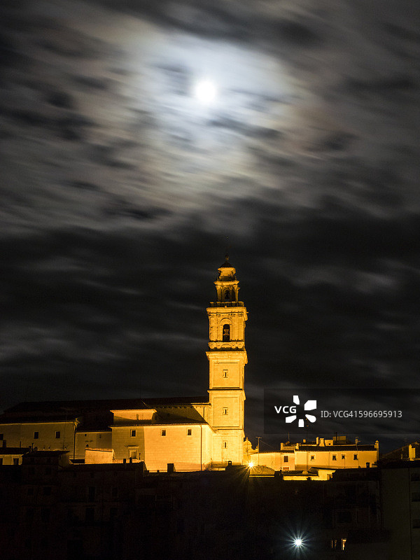 钟楼上星形满月图片素材