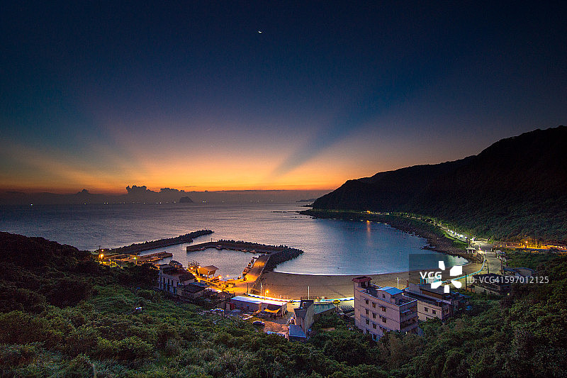 外木山海岸的黎明图片素材