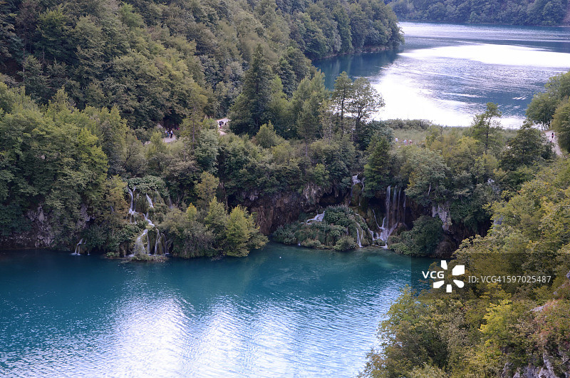 普利特维采天堂瀑布图片素材