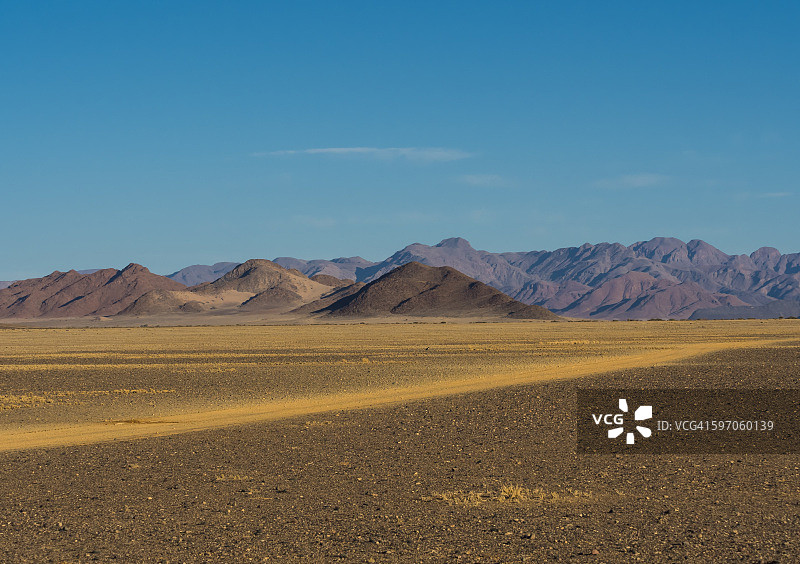 非洲纳米比亚哈达普：纳米布沙漠库拉拉荒野保护区山景图片素材