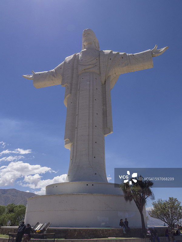 玻利维亚科恰班巴和平基督像图片素材