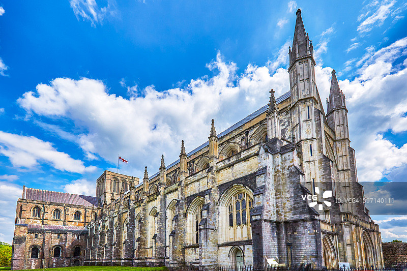 英国温彻斯特哥特式大教堂图片素材