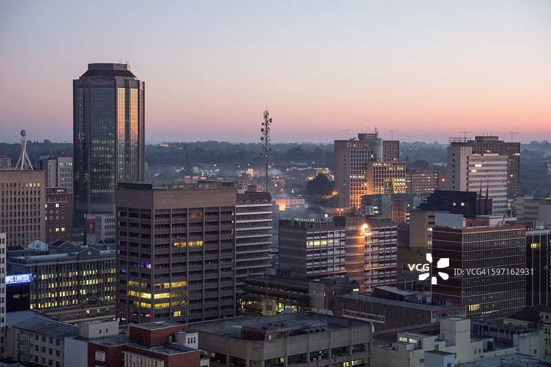 哈拉雷城市日出图片素材