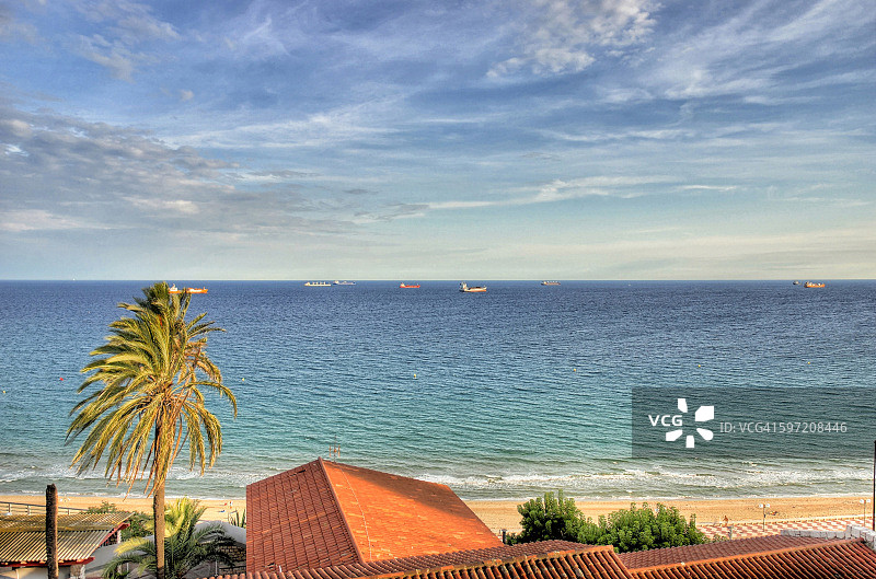 西班牙塔拉戈纳地中海阳台图片素材