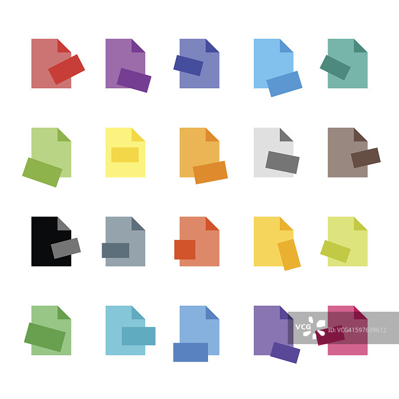 彩色文档图标图片素材