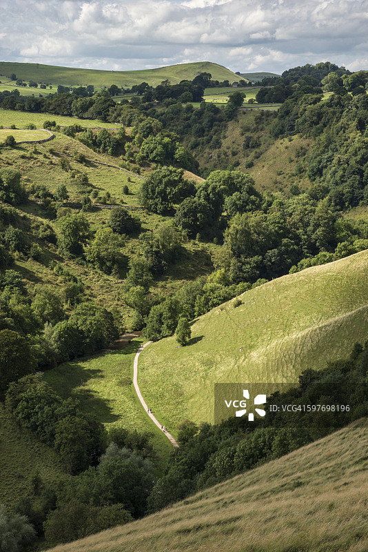英格兰白色山峰的多夫代尔图片素材