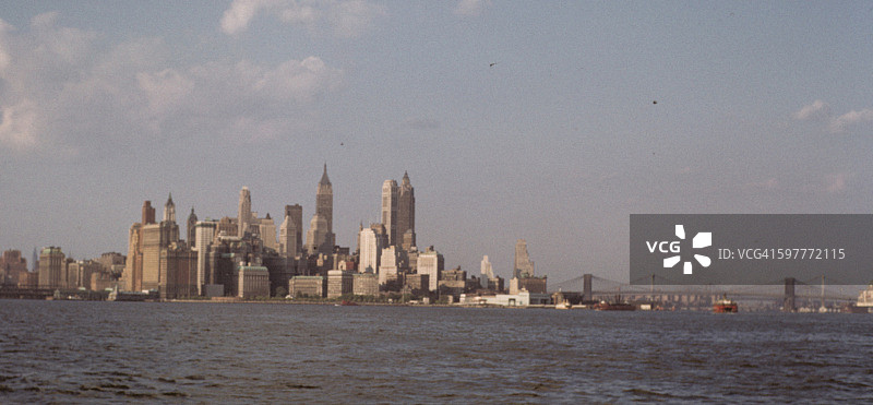 1956年的纽约市天际线图片素材