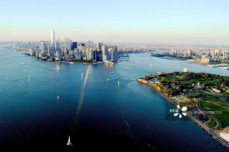 曼哈顿与海港图片素材