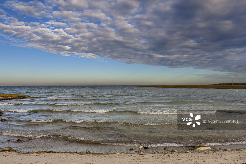 船草地海滩图片素材