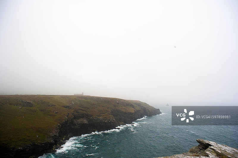 英国康沃尔廷塔哲悬崖图片素材