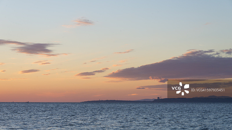 土耳其黄昏时分美丽的达达尼尔海峡图片素材