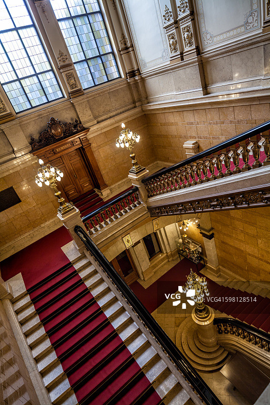 汉堡市政厅内部楼梯图片素材