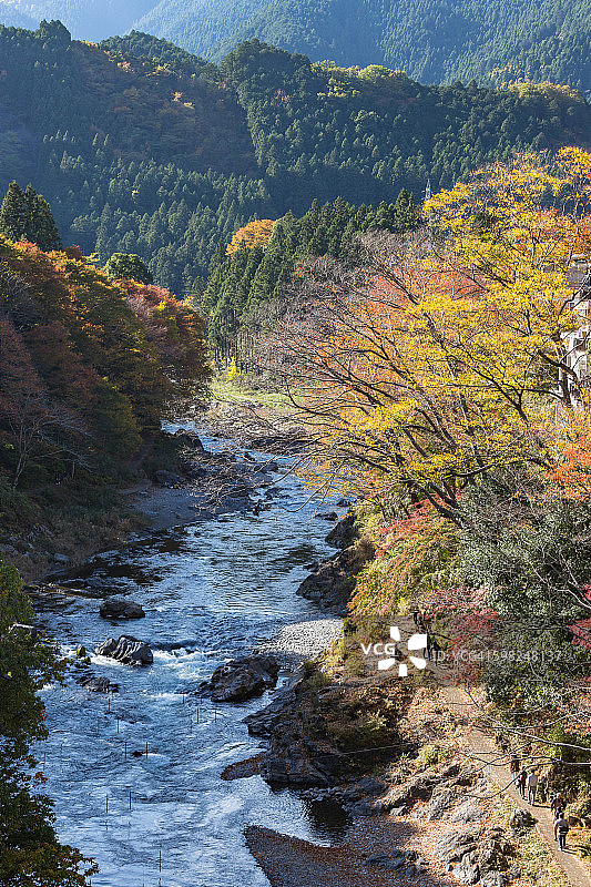 秋季的御岳山图片素材