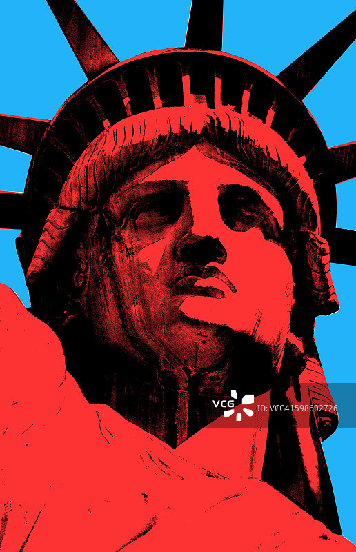 纽约自由女神波普艺术风格插画图片素材