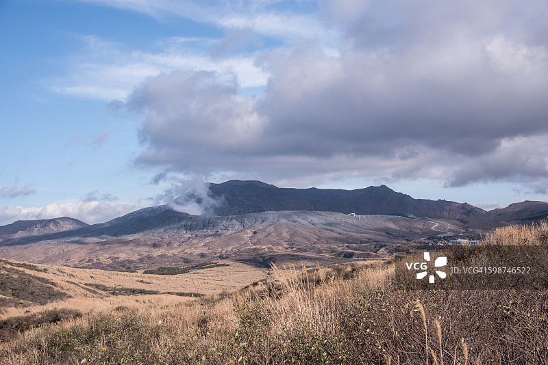 活跃的阿苏火山图片素材