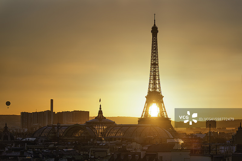 巴黎的日落图片素材