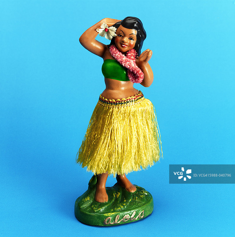 草裙舞女孩玩偶图片素材