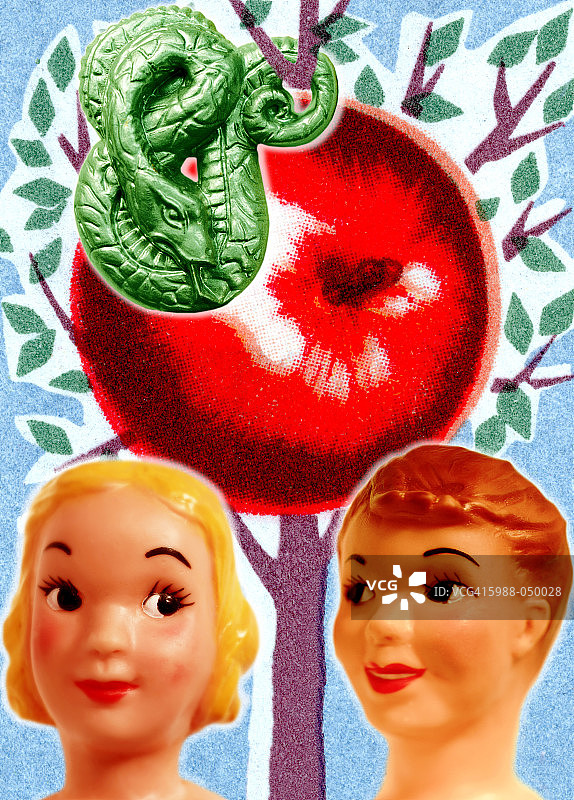 带有雕像的伊甸园图片素材