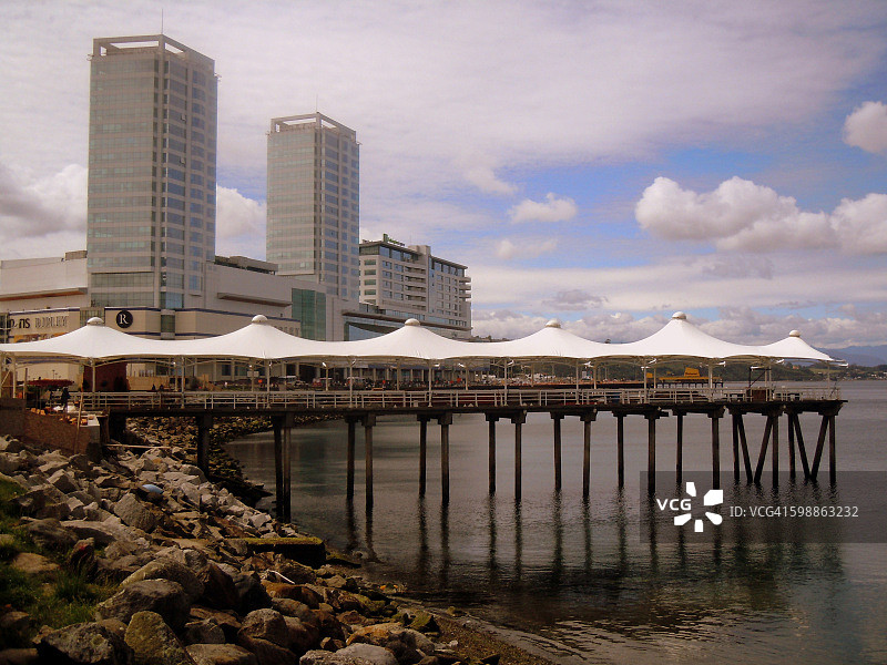 智利蒙特港海滨天际线图片素材