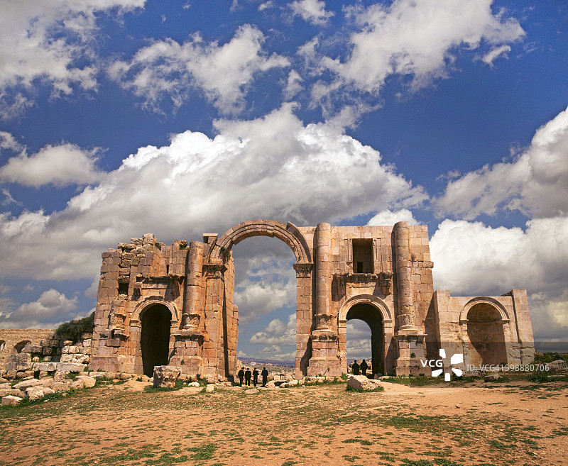 约旦哈德良拱门图片素材