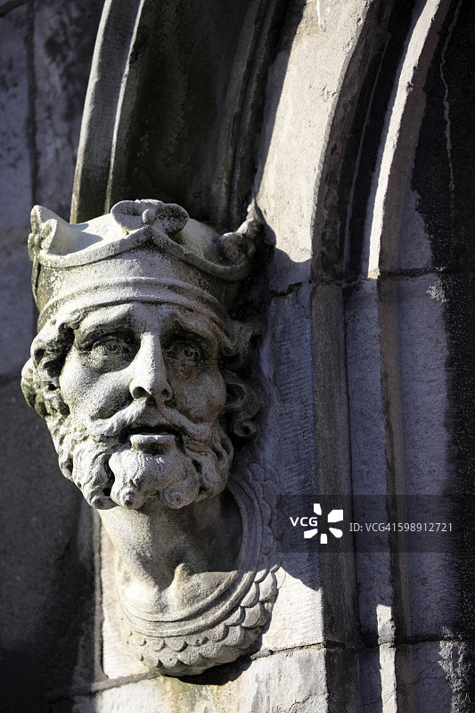 布莱恩·博鲁国王的石雕图片素材