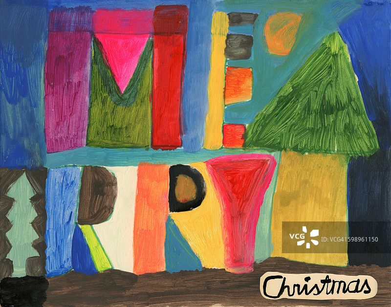 彩绘圣诞节设计图片素材