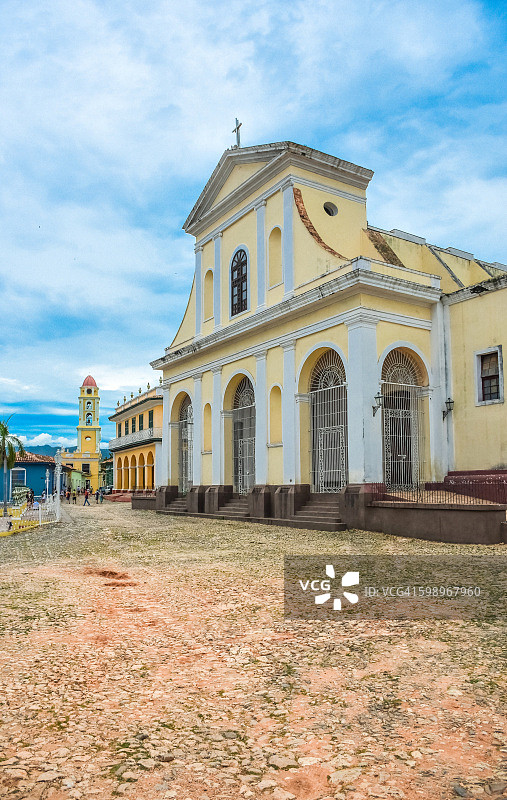 联合国教科文组织遗产：古巴特立尼达的主广场图片素材