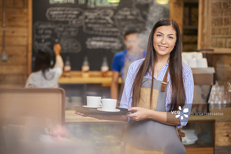 女咖啡师图片素材