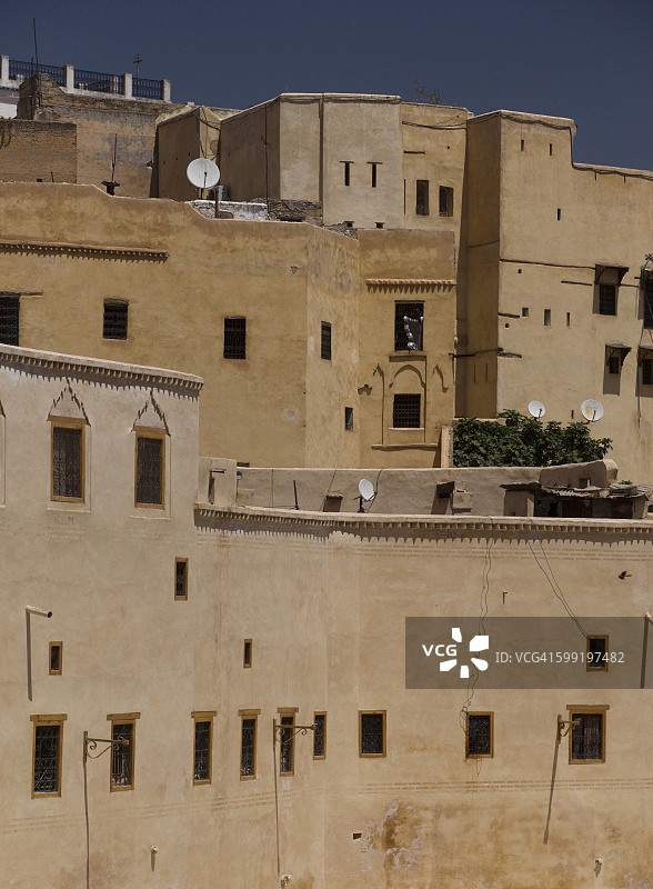 非洲摩洛哥非斯地区建筑群公寓楼景观图片素材