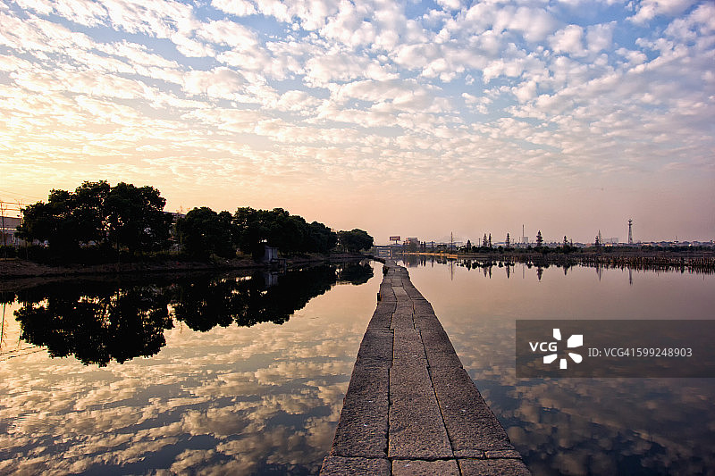 中国绍兴大运河古纤道图片素材