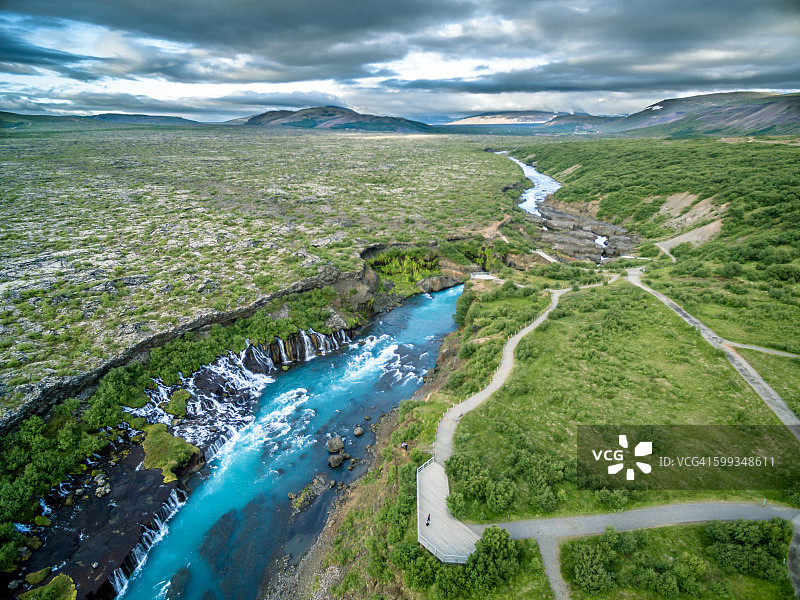 熔岩瀑布图片素材