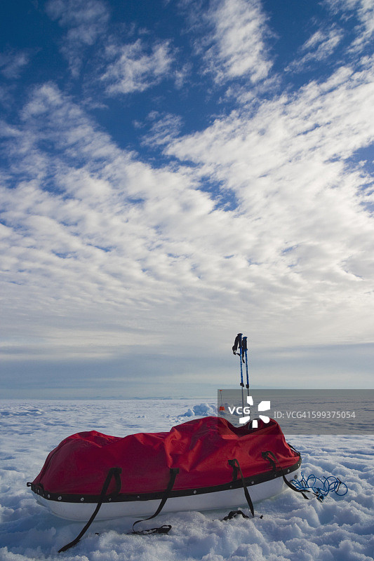 格陵兰库鲁苏克西部极地探险雪橇图片素材