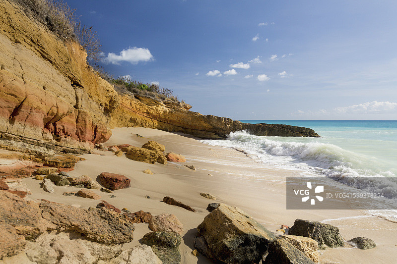 圣马丁岛库佩科伊海滩，加勒比海图片素材