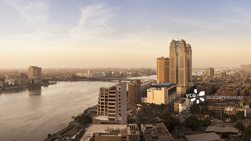 埃及开罗：尼罗河畔的费尔蒙尼罗河城酒店图片素材