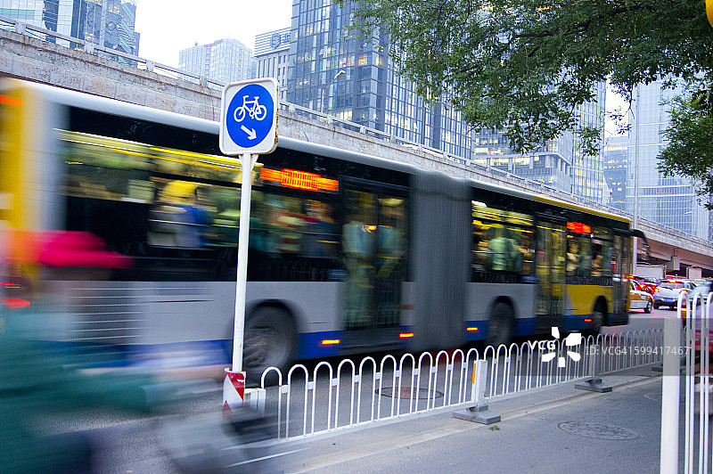 北京公交车图片素材