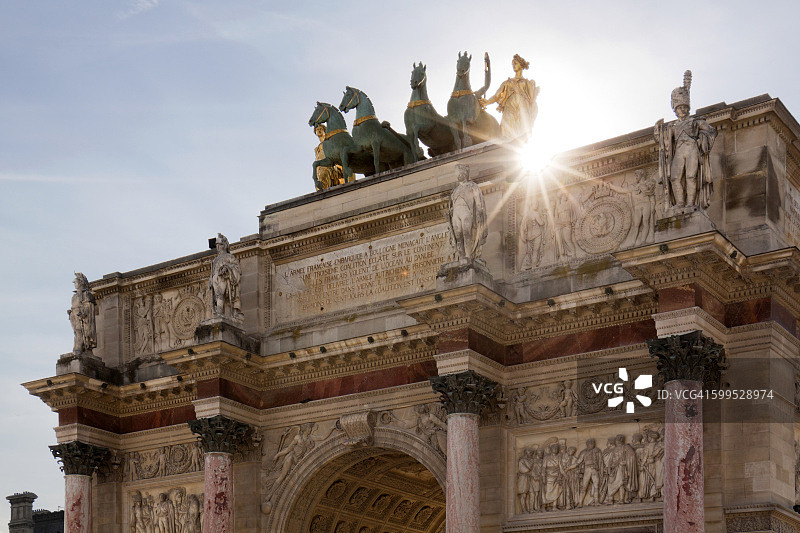 小凯旋门高处视角，法国巴黎图片素材