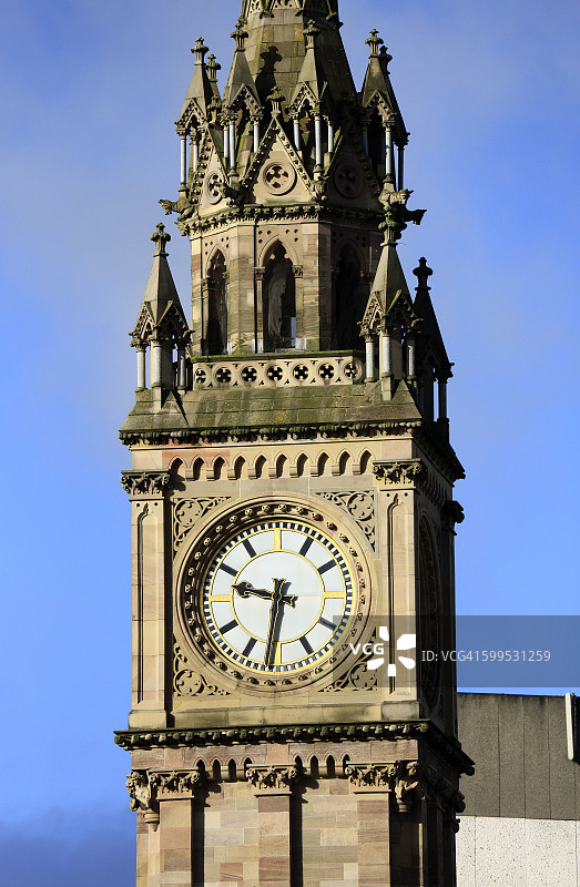 阿尔伯特纪念钟楼的特写图片素材