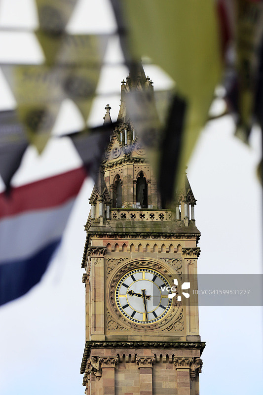 阿尔伯特纪念钟楼的特写图片素材