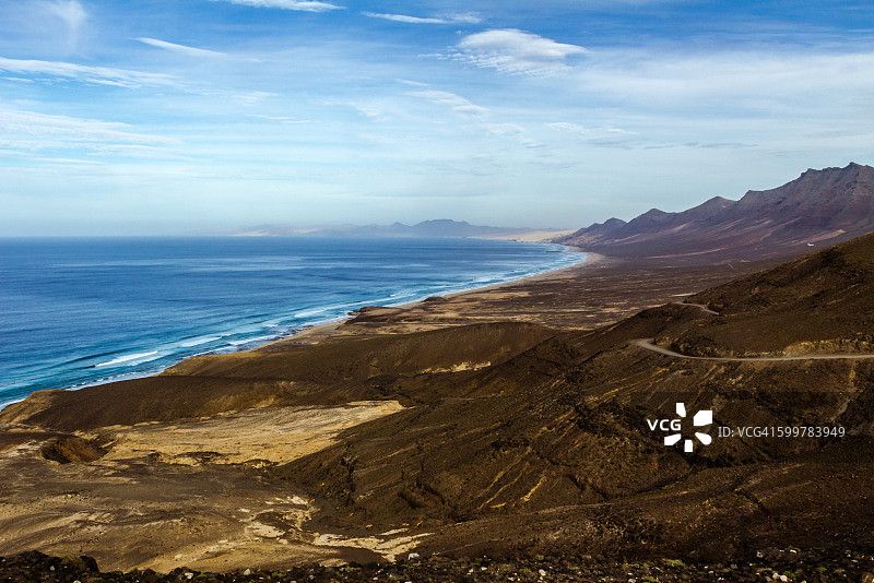 西班牙富埃特文图拉岛科费特海滩之路图片素材