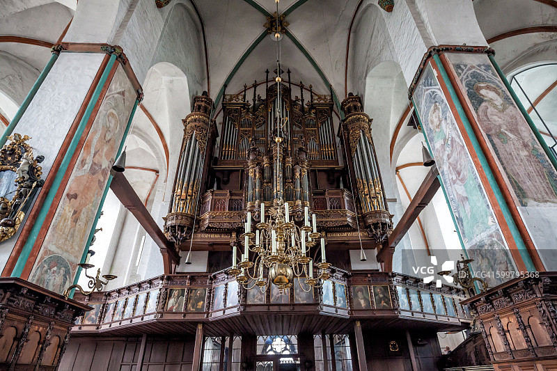 吕贝克圣雅各比教堂的管风琴图片素材